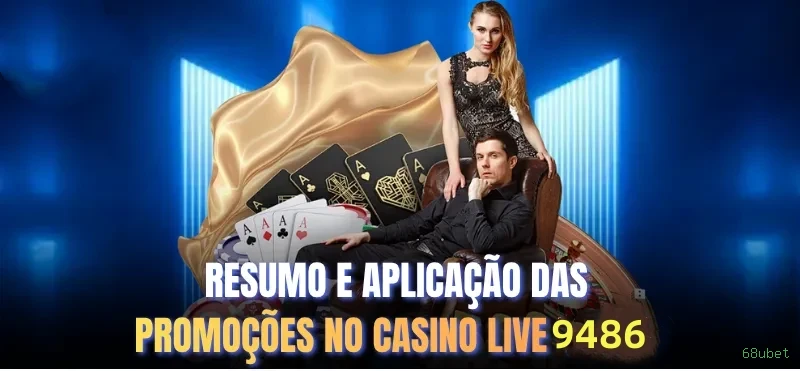 Imagem promocional do cassino online da 68ubet mostrando jogos ao vivo